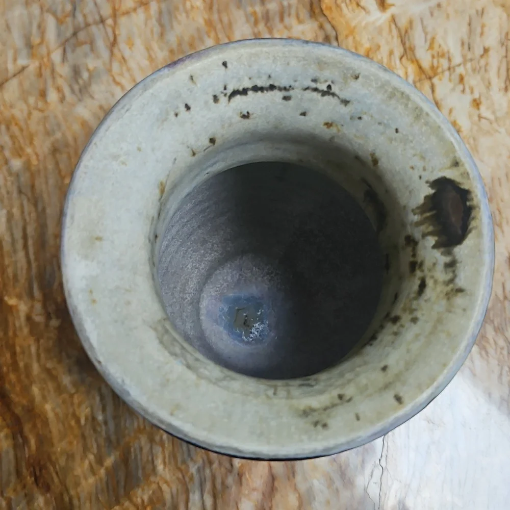 Rustic Cream and Brown Handcrafted Ceramic Vase